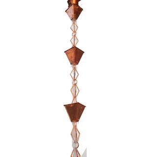 Monarch Rain Chains 8.5 ft. Pure Copper Heavy-Duty Heirloom Rain Chain | The Home Depot
