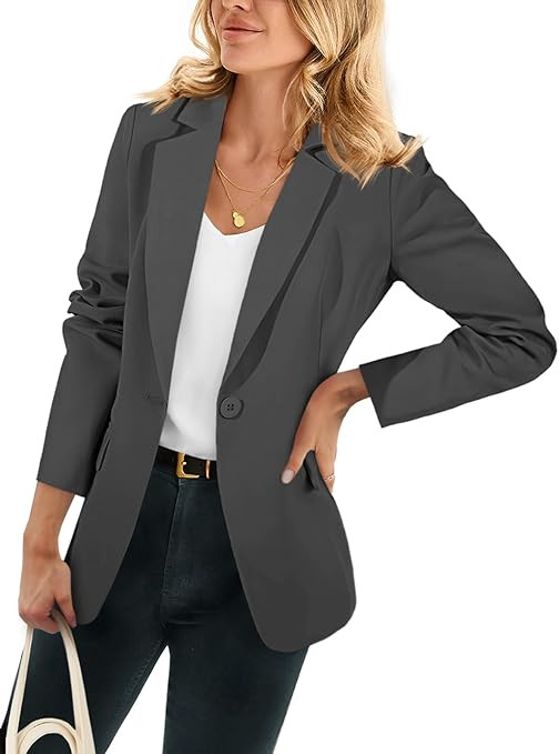 Cicy Bell Womens Casual Blazers Open Front Long Sleeve Work Office Suit Jackets Blazer | Amazon (US)