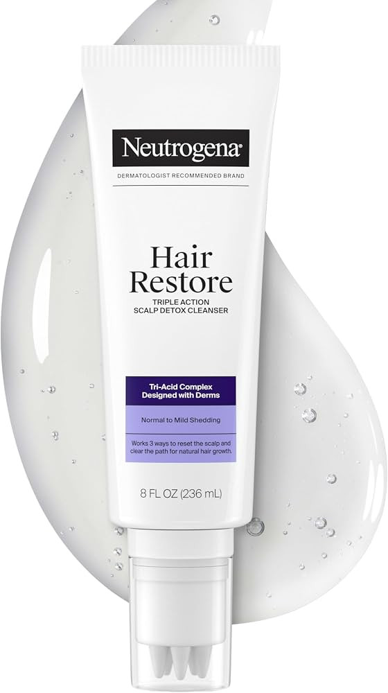 Neutrogena Hair Restore Triple Action Scalp Detox Cleanser, 8 fl oz | Amazon (US)
