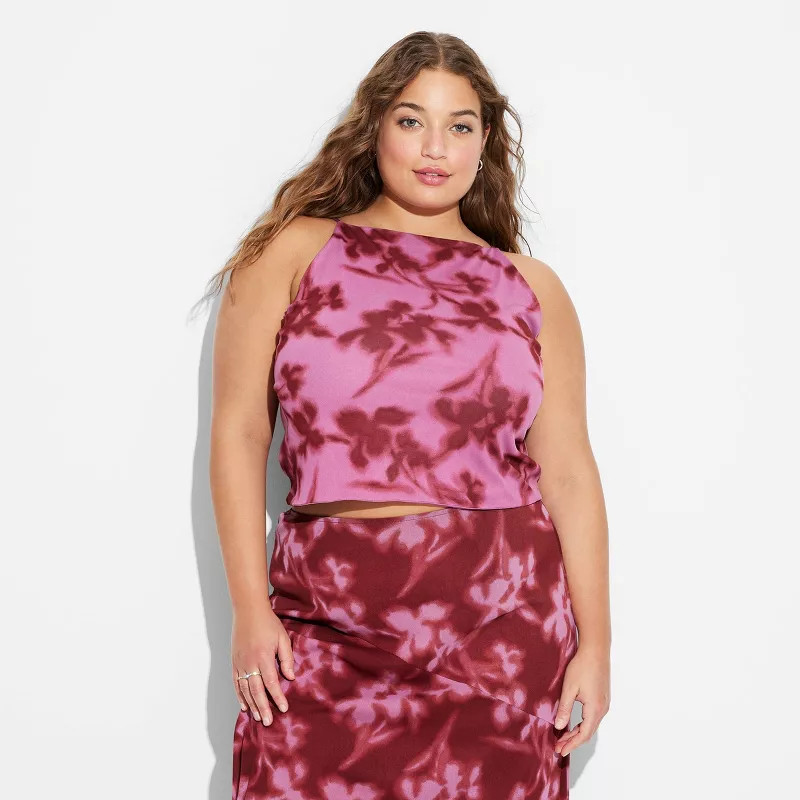 Women's Tank Top - Wild Fable™ Pink Floral XXL | Target