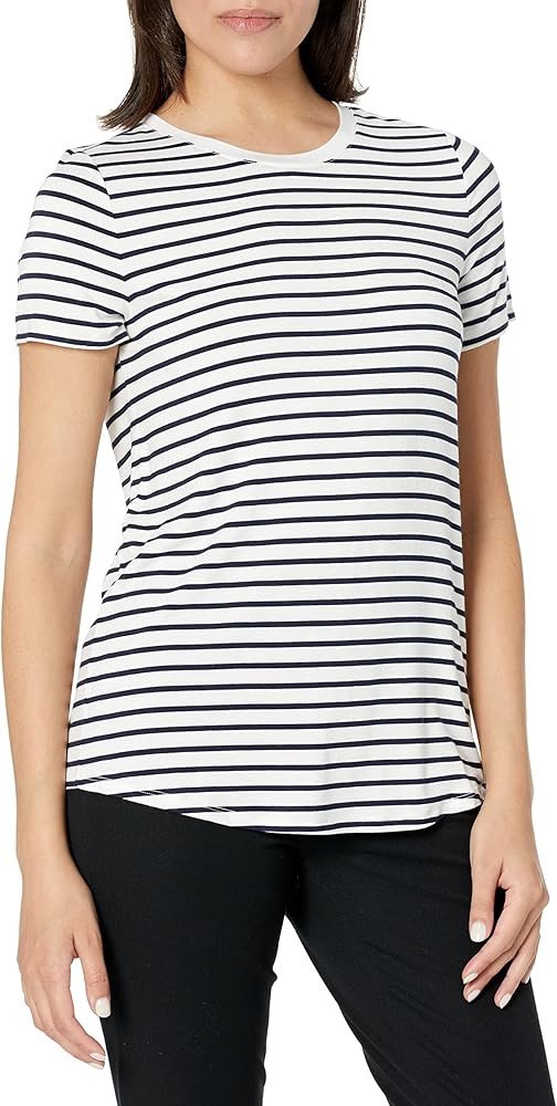GAP Women's Luxe Short Sleeve Crew Neck T-Shirt | Amazon (US)