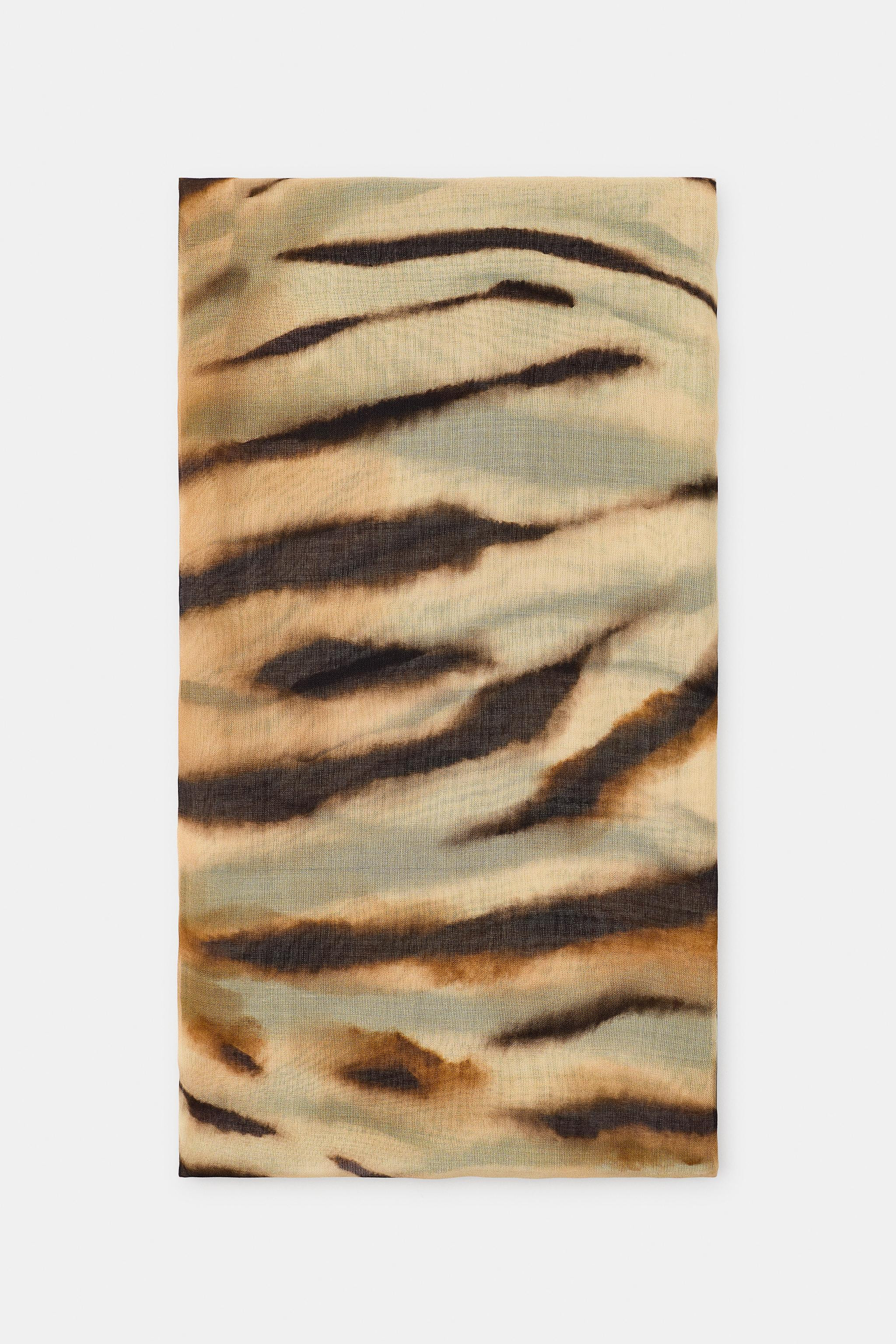 ANIMAL PRINT MODAL SILK SCARF | Zara US