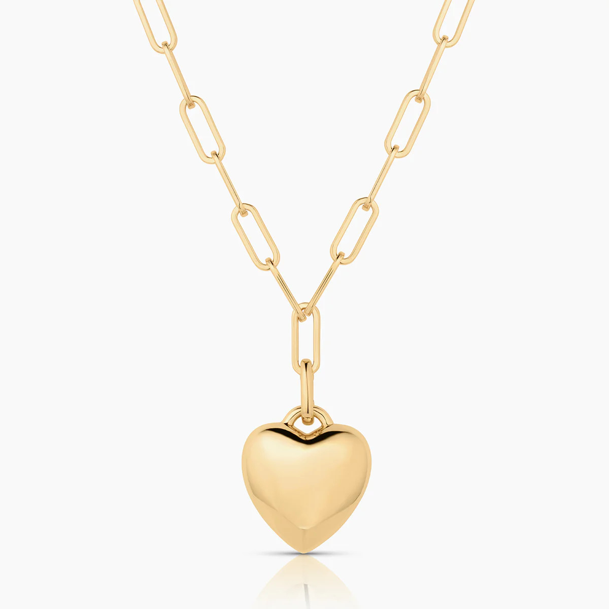 Aurelie Puffy Heart Clip Necklace | THATCH