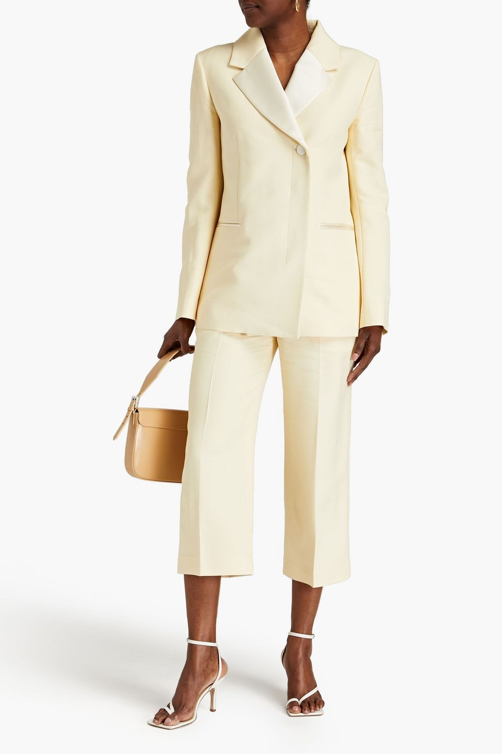 Johnson satin-trimmed crepe blazer | The Outnet (APAC)