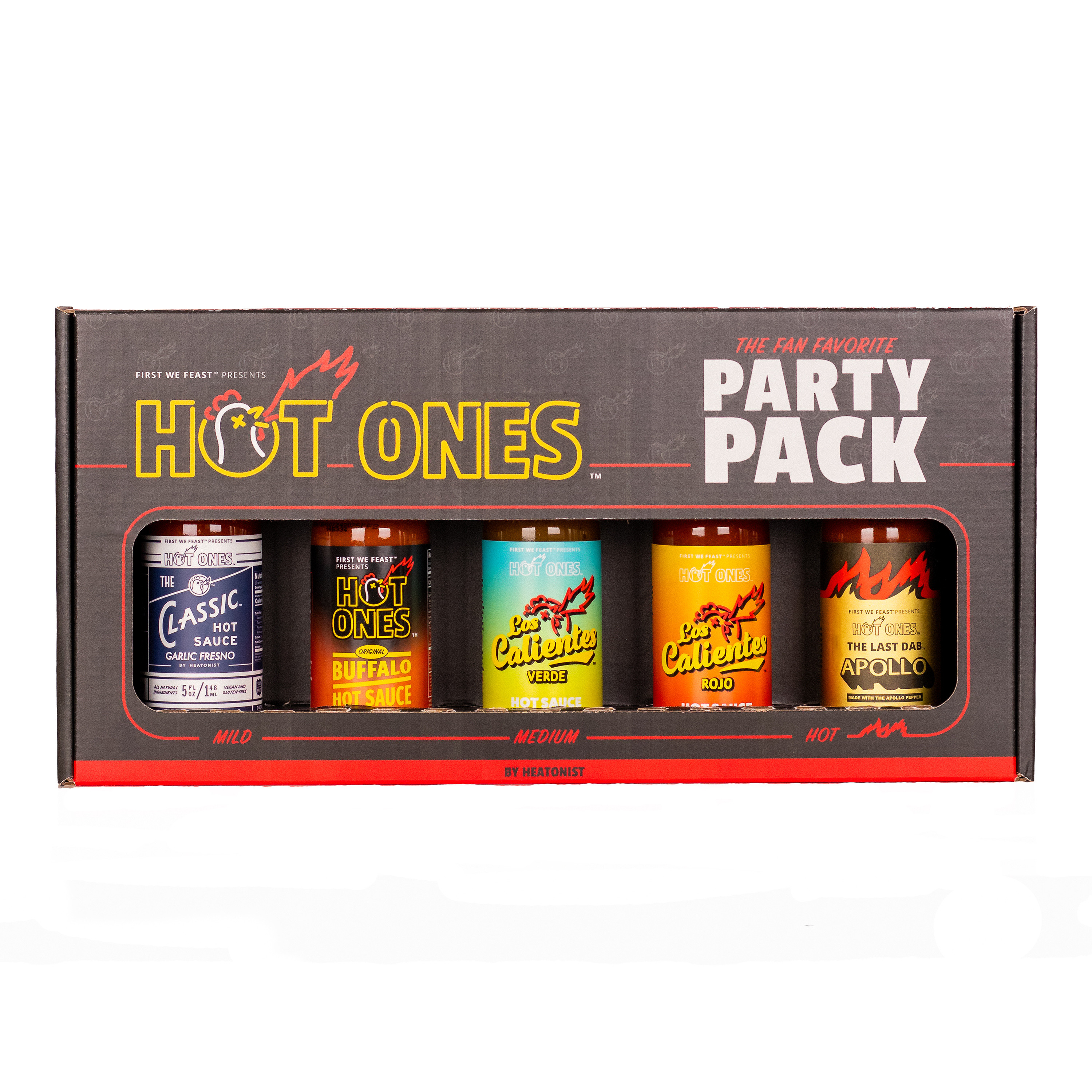 Heatonist Hot Ones The Fan Favorite Hot Sauce Party 5 Pack | World Market