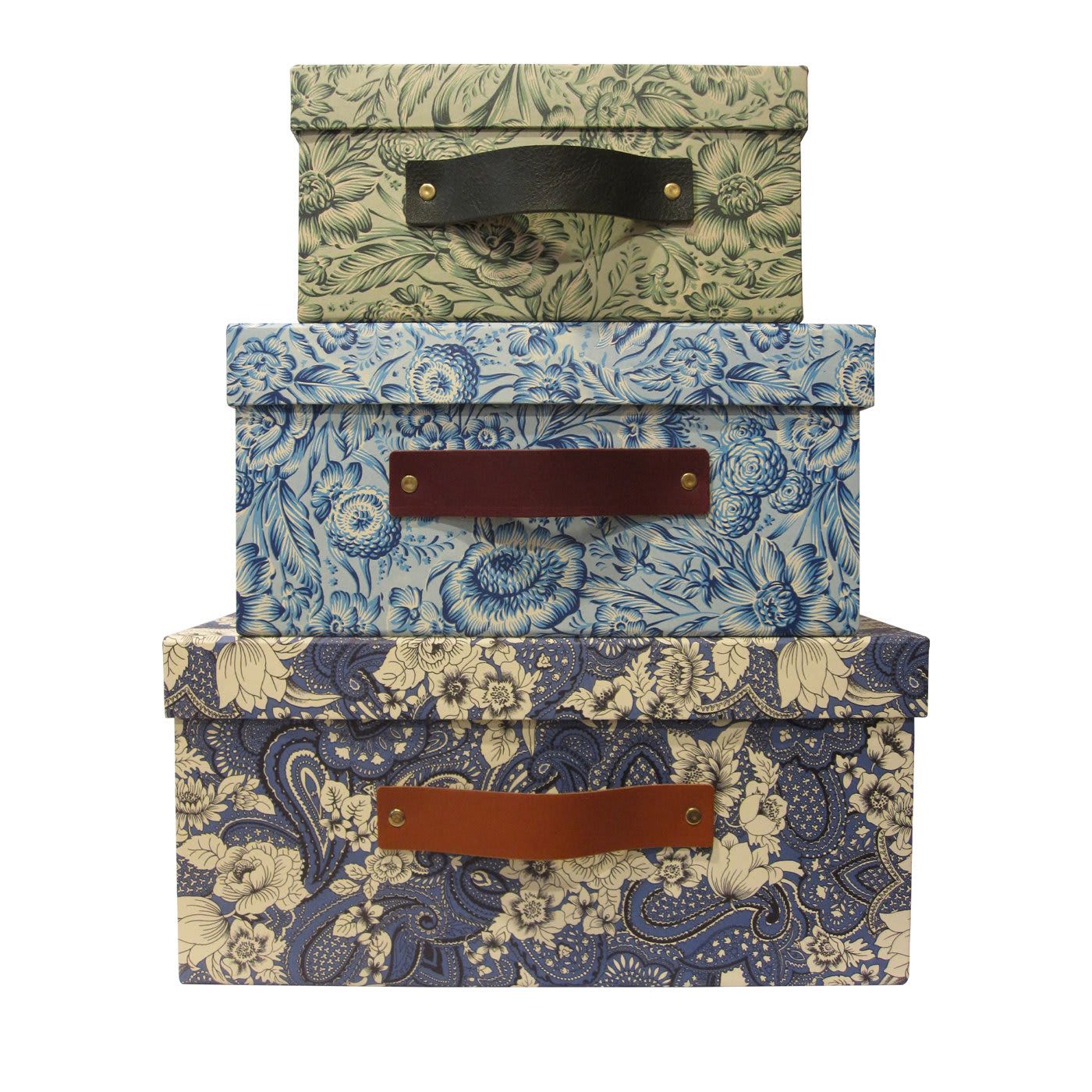 Set of 3 Nesting Florentine Paper Boxes #1 | Artemest