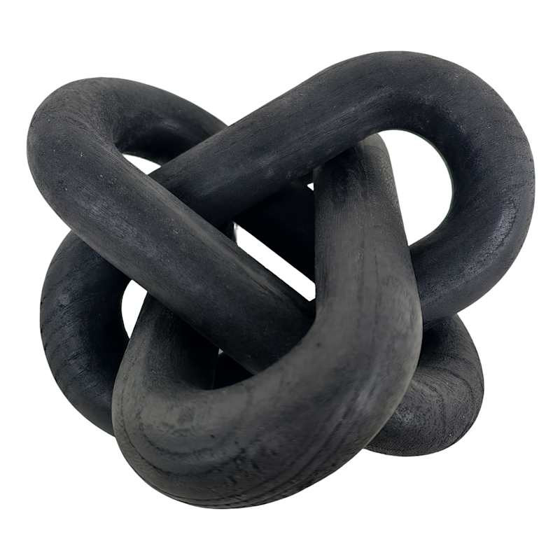 Black Wooden Knot Statuette, 7.5" | At Home