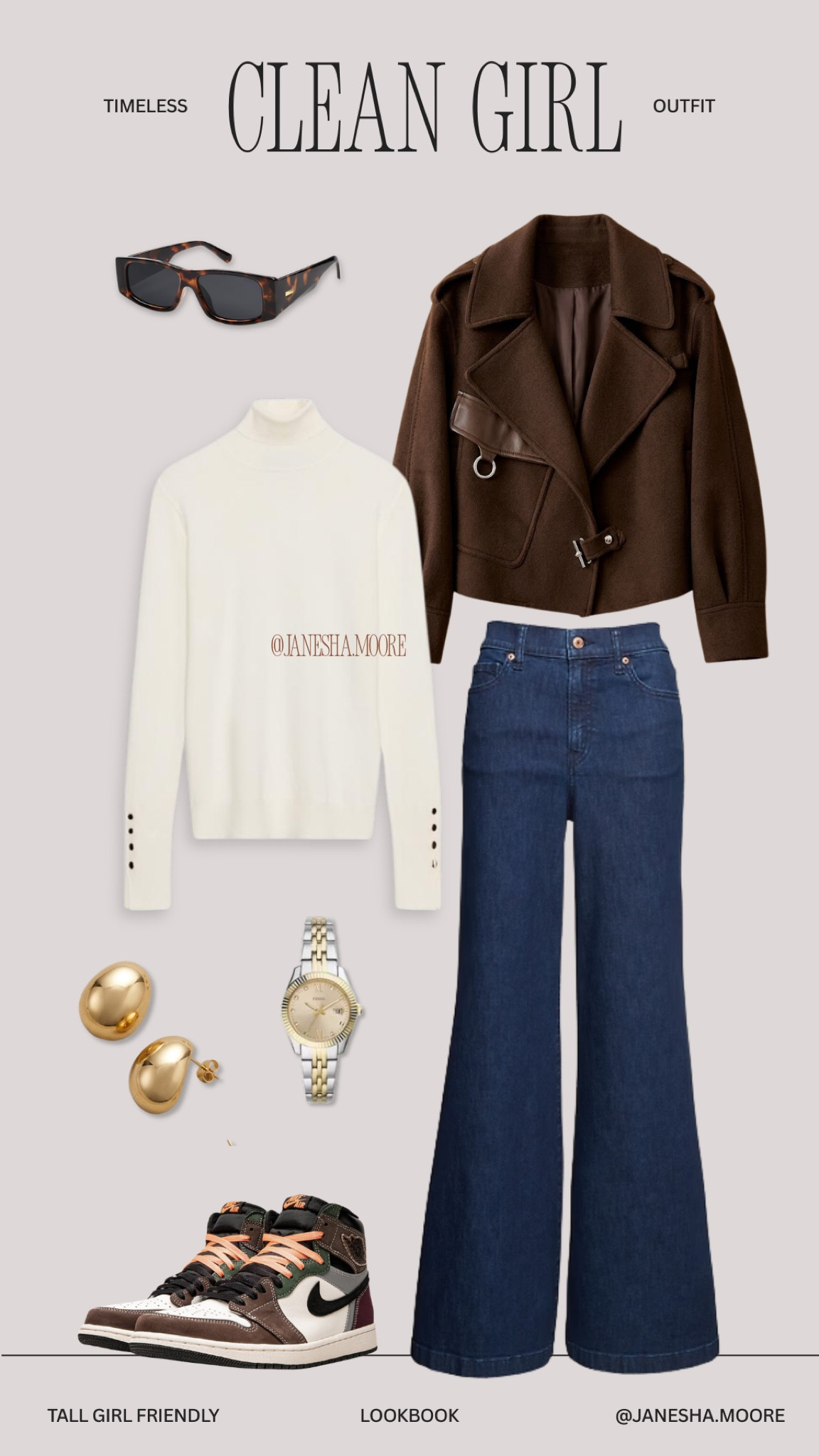 Timeless Clean Girl Outfit  • I am 5’9, 200 lbs wearing medium top + 31 tall jeans

#LTKootd #LTKMidsize #LTKTall