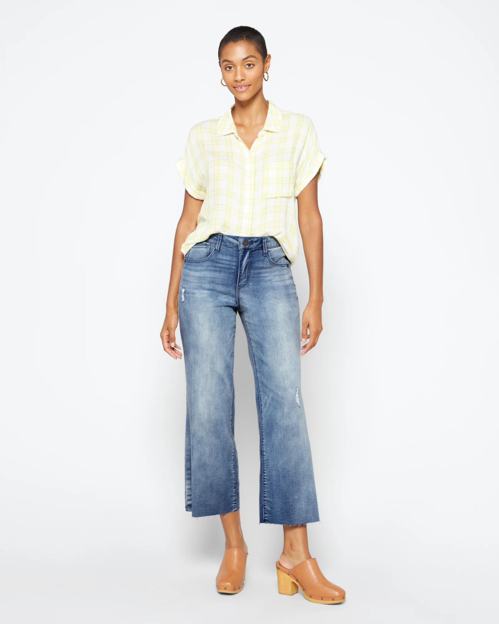 Ab Solution High Rise Wide Leg Crop Jean | Stitch Fix