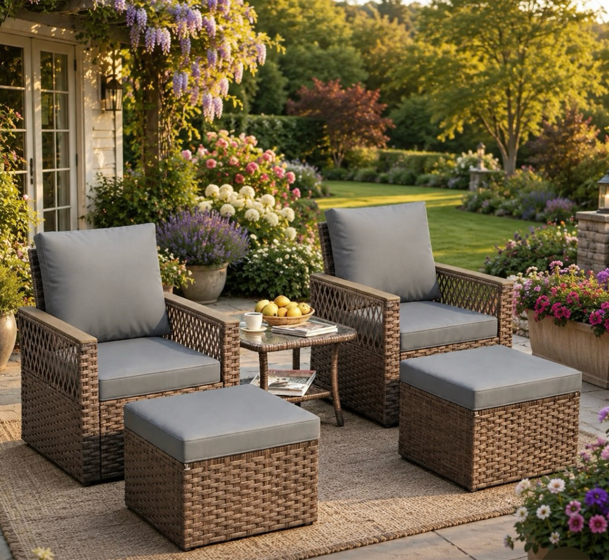 I cannot believe that this five piece patio set is only $179 at Walmart! ￼

#LTKHome