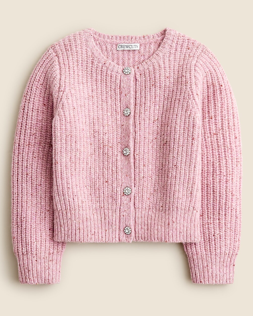 Girls' jewel-button cardigan sweater in donegal-inspired wool blend | J. Crew US