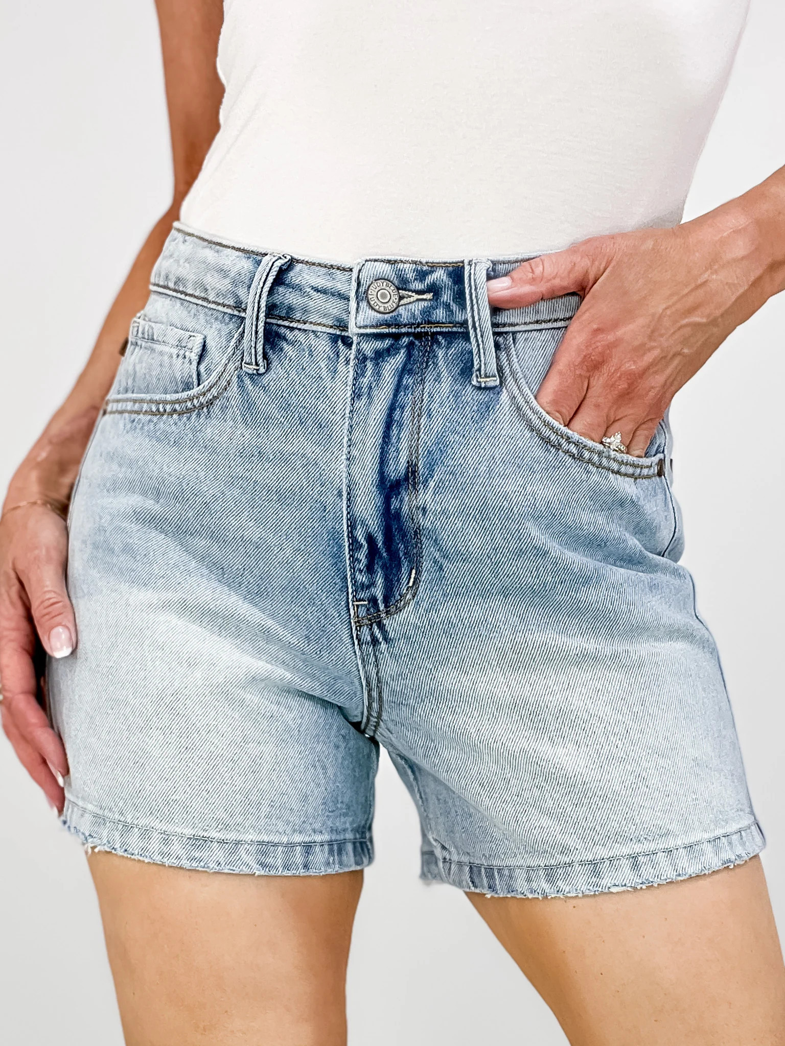 Judy Blue SUMMER LOVIN High-Waist Rigid Magic Denim Shorts | Emma Lou's Boutique
