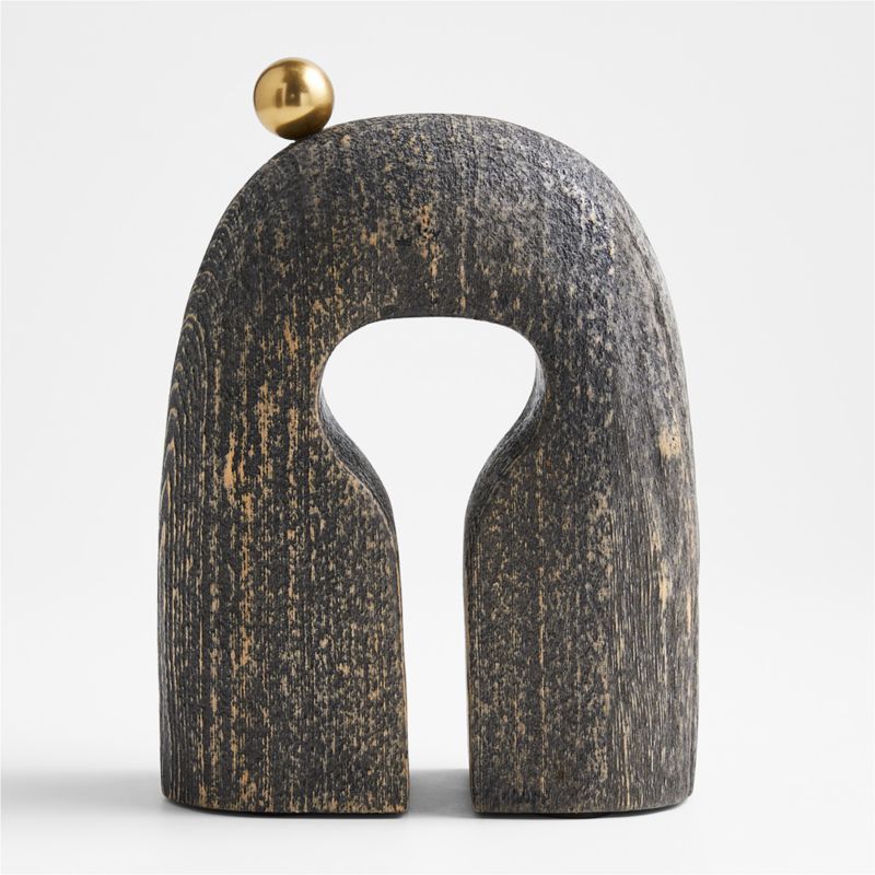 Lockhart Ebonized Wood Tabletop Sculpture + Reviews | Crate & Barrel | Crate & Barrel