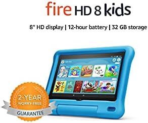 Fire HD 8 Kids tablet | for ages 3-7 | 8" HD display, 32 GB | Blue Kid-Proof Case | Amazon (UK)