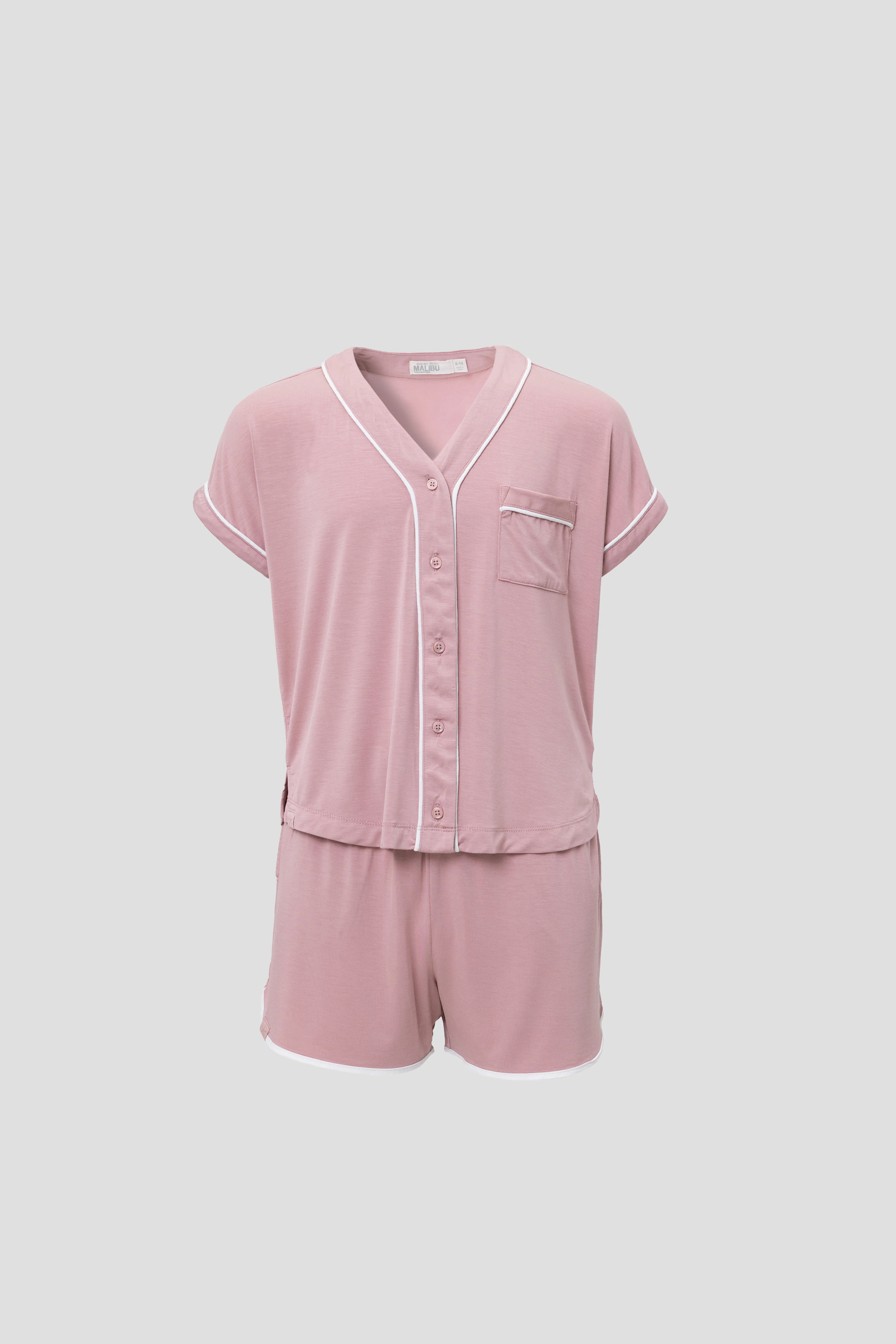 Malibu Collection® Youth Soft Jersey Piped Pj Set | Barefoot Dreams