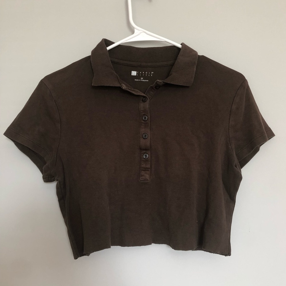 crop button down | Poshmark