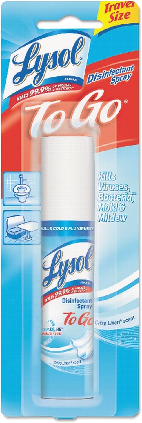 Lysol To Go Disinfectant Spray, Crisp Linen, Travel Size - 1 oz (Pack of 4) | Amazon (US)