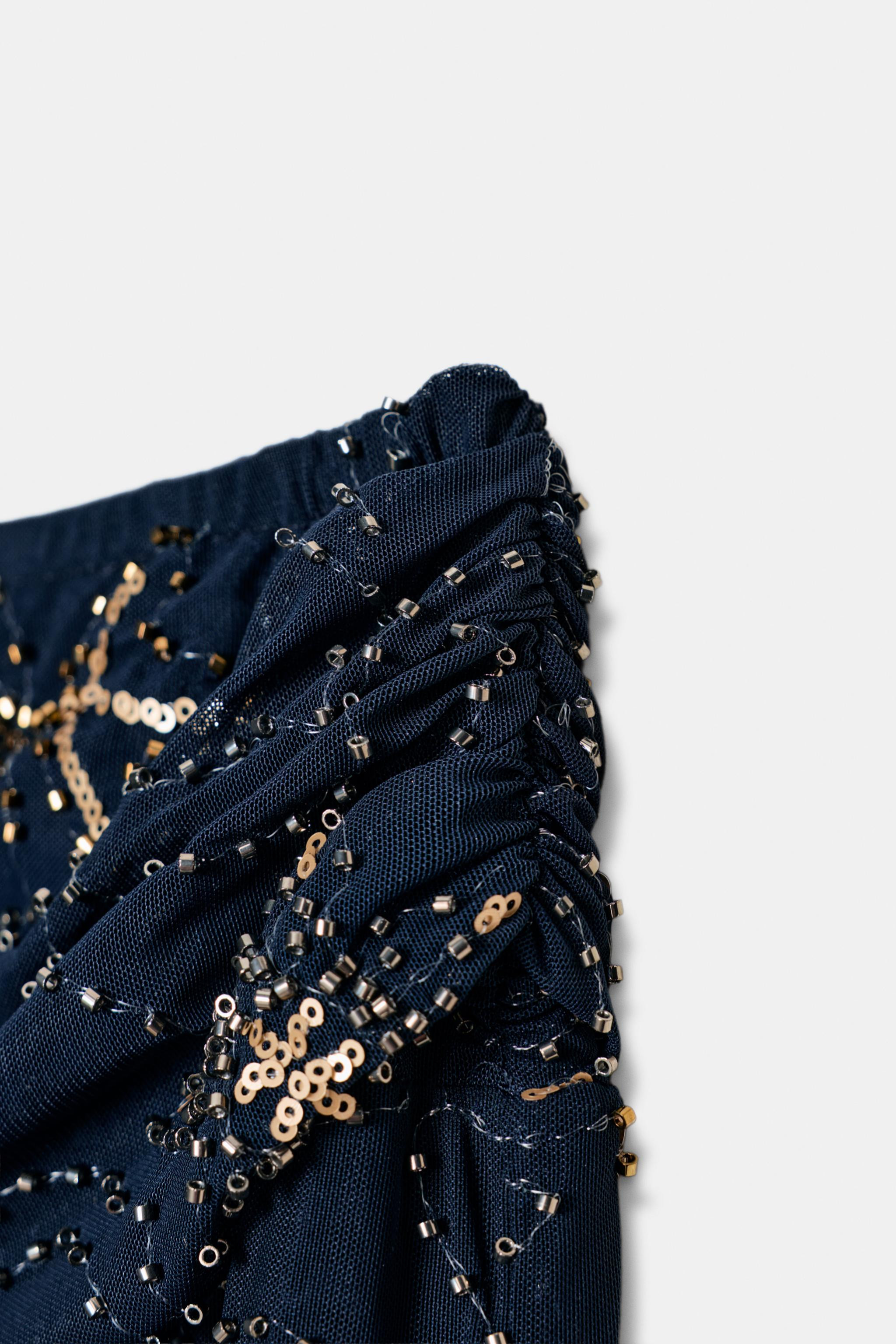 EMBROIDERED BEADED SKIRT | Zara US