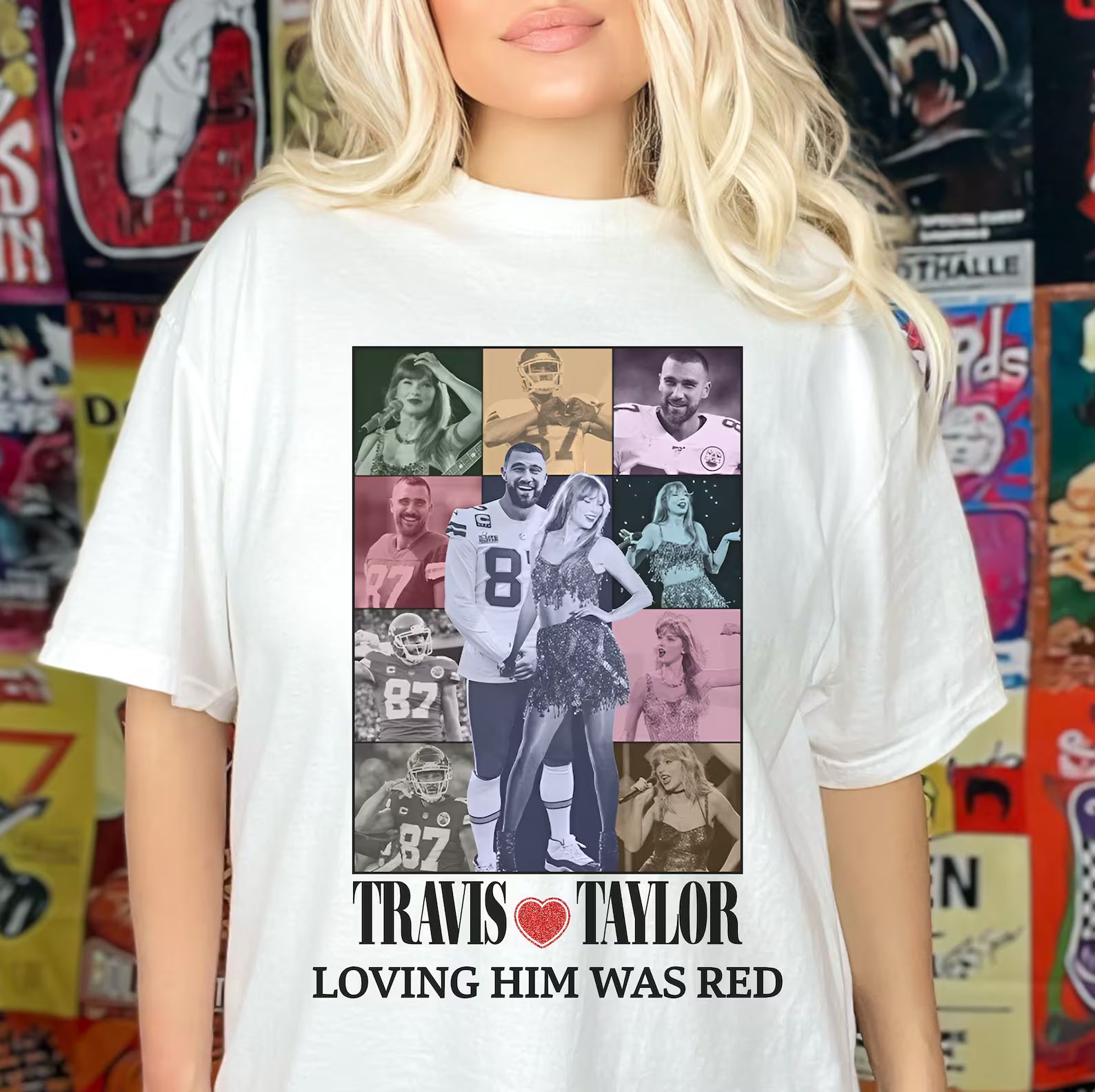 Travis Kelce Loving Him Was Red, The Eras Tour Shirt, Travis Kelce Swift | Etsy (US)