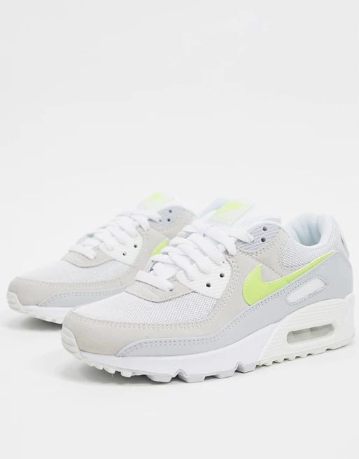 Nike Air Max 90 trainers in white and yellow | ASOS (Global)