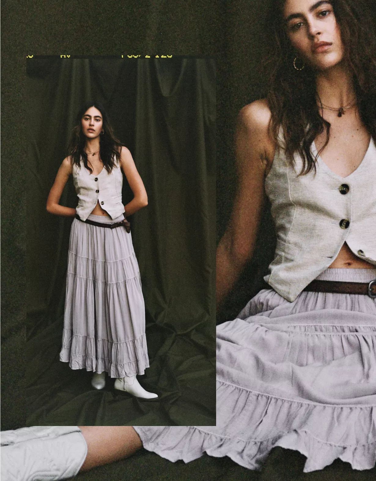 AE High-Waisted Tiered Maxi Skirt | American Eagle Outfitters (US & CA)