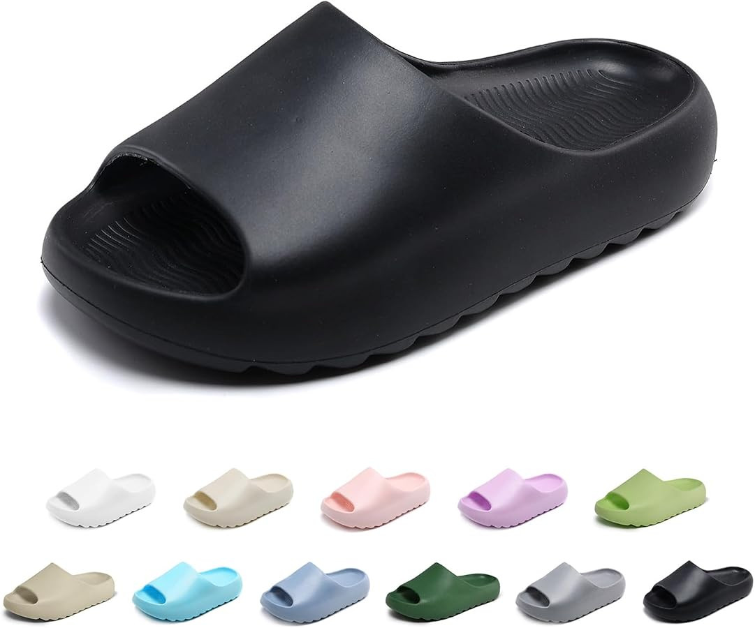 Kids Cloud Slides Slippers For Girls Boys,Pillow House Slippers Non-Slip Super Soft Quick Drying ... | Amazon (US)