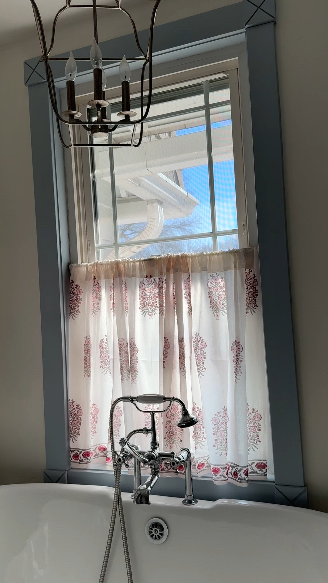 The prettiest curtains! Love how much character these cafe curtains add to our bathroom! It makes the window feel softer & adds a little color & print to an otherwise boring wall  

#LTKSeasonal #LTKHome #LTKWatchNow