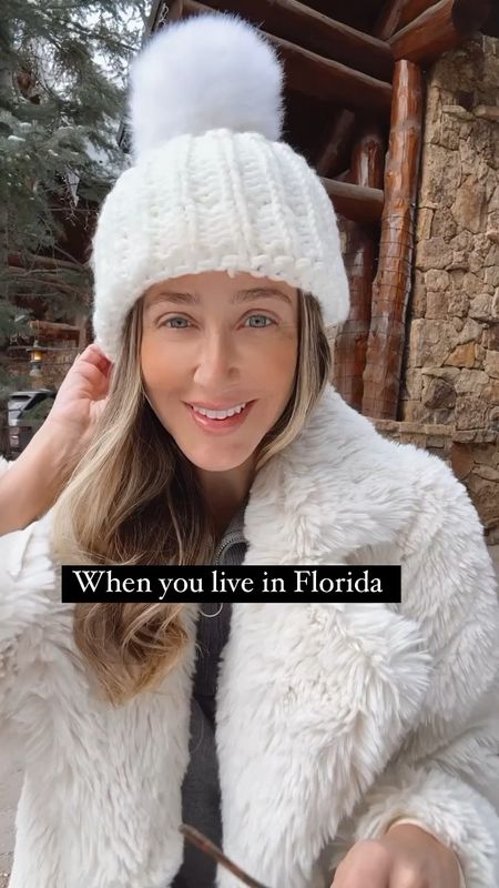 Winter outfit that is very comfortable and also very stylish 
This white fury coat is beautiful and it’s also a great option to elevate your winter base outfit 
My Amazon sweater set is comfortable and stretchy . It runs tts . Wearing a size small 

#LTKover40 #LTKSeasonal #LTKVideo