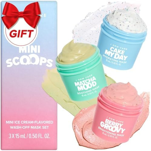 I DEW CARE Wash Off Face Mask Skincare Gift Set - Mini Scoops | Facial Masks, Matcha, Korean Skin... | Amazon (US)