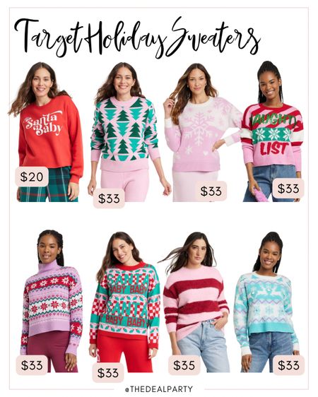 Target Holiday Sweaters | Target Sweaters | Christmas Sweaters | Holiday Outfits 

#LTKHoliday #LTKSeasonal #LTKfindsunder50