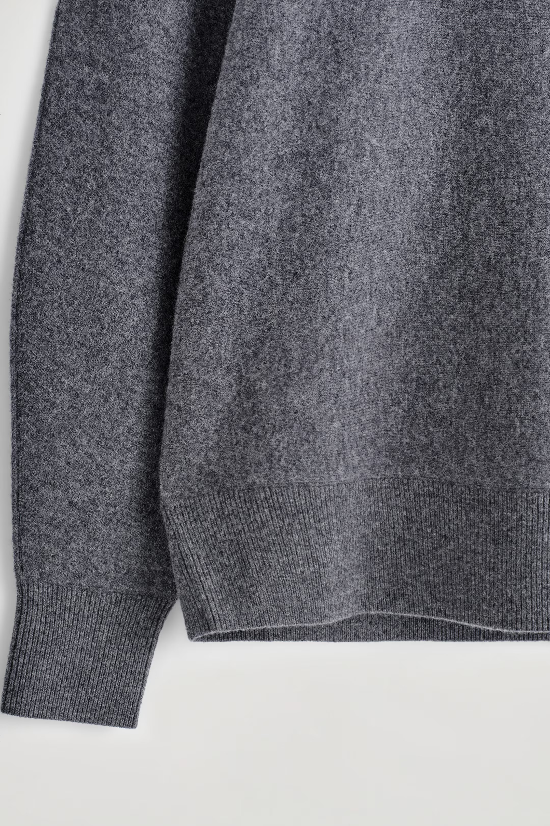 ROUNDED DOUBLE-FACED WOOL JUMPER - GREY MÉLANGE | COS GB | COS UK