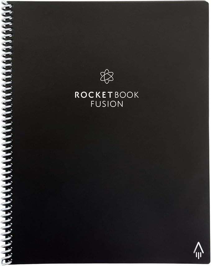 Rocketbook Fusion Smart Reusable Notebook - Calendar, To-Do Lists, and Note Template Pages with 1... | Amazon (US)