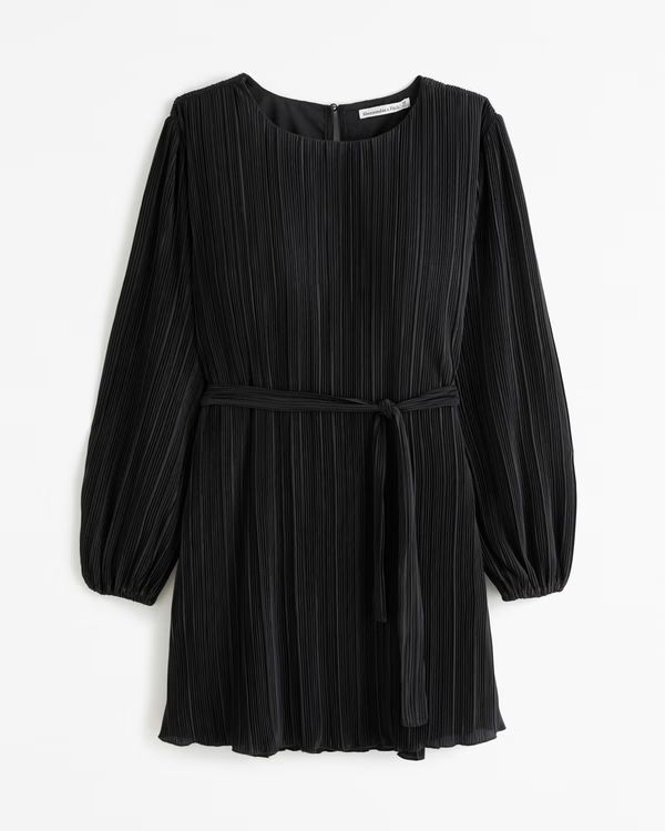 Women's Satin Plisse Easy Mini Dress | Women's New Arrivals | Abercrombie.com | Abercrombie & Fitch (US)