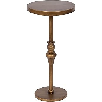 Kate and Laurel Stratton Rustic Pedestal Table, 13 x 13 x 26, Gold, Decorative Pedestal Table for... | Amazon (US)