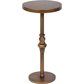 Kate and Laurel Stratton Rustic Pedestal Table, 13 x 13 x 26, Gold, Decorative Pedestal Table for... | Amazon (US)
