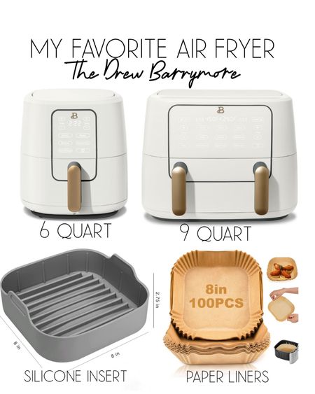 My favorite air fryer. Comes as 6 quart with single tray or 9 quart with double tray. The silicone insert and paper liners make clean up so easy. Follow me in Instagram Stories for air fryer recipes and ideas. 



#walmart #walmarthome #drewbarrymore #airfryer #kitchen #smallappliances #amazonhome #amazonfinds 

#LTKhome