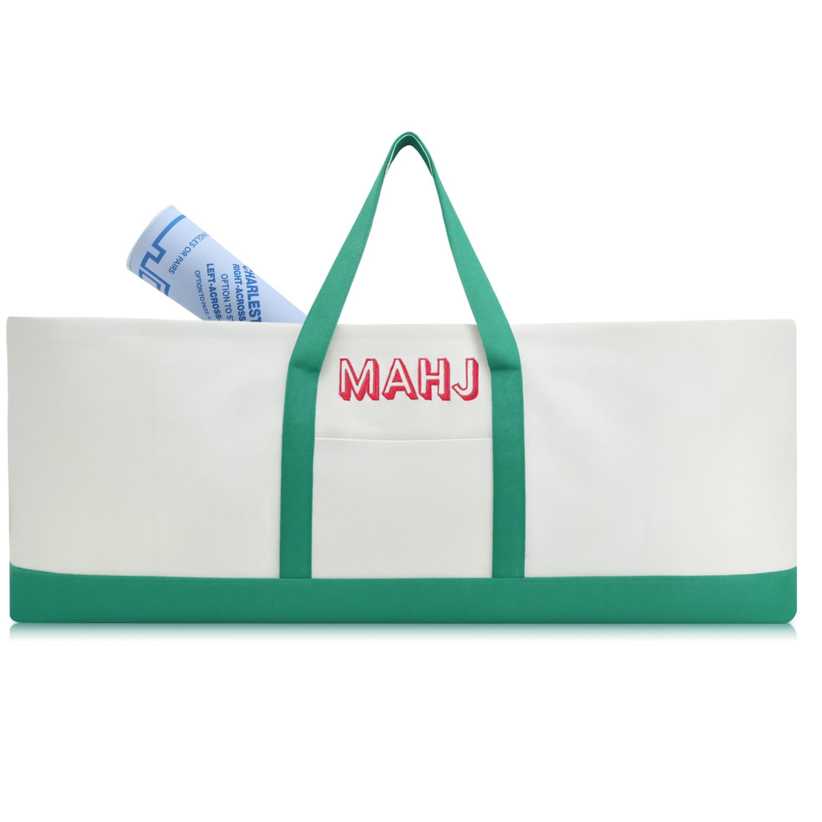Mahjong Bag for Tiles and Racks Empty American Mahjong Tiles Carrying Tote 31.5 x 12 x 4 Inches C... | Amazon (US)
