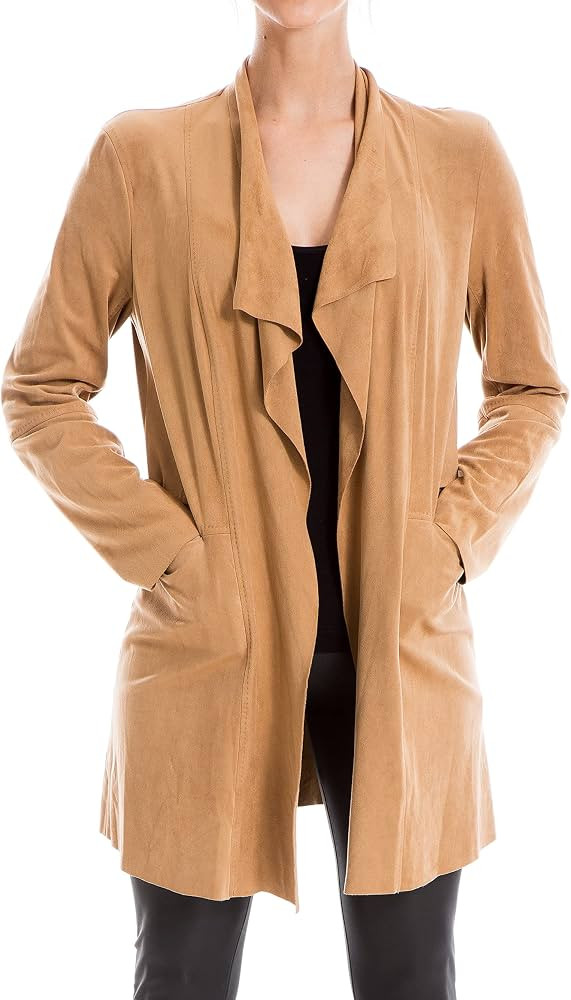 Faux Suede Long Jacket  | Amazon (US)