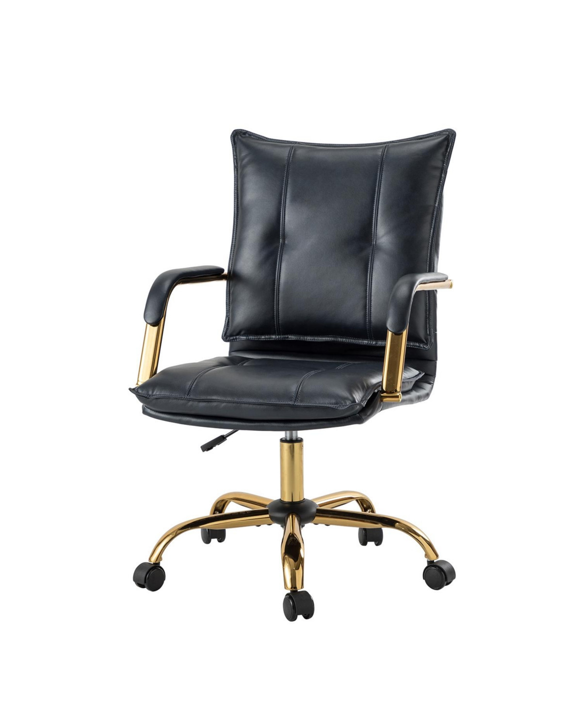 Modern Home Office Desk Chair with Golden Legs - Navy | Macy's
