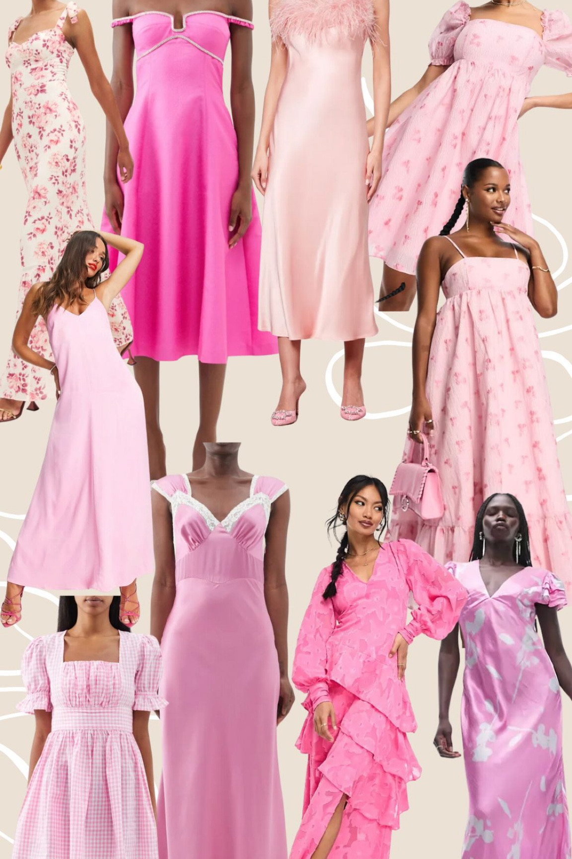 Pink dresses - Barbie core - wedding guest outfit ideas - blush pink dress - pink dress - pink wedding guest dress - pink outfit ideas - Barbie dress - barbiecore- mini dress - silk dress - satin dress - wedding guest dress ideas - what to wear for a wedding - Rixo dress - reformation dress - summer garden party 

#LTKsalealert #LTKwedding #LTKunder100