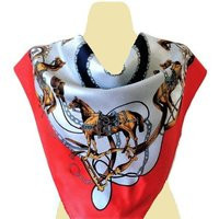 Vintage Equestrian Scarf, Horses Headscarf, Royal Print Scarf, Lovers Gift | Etsy (US)