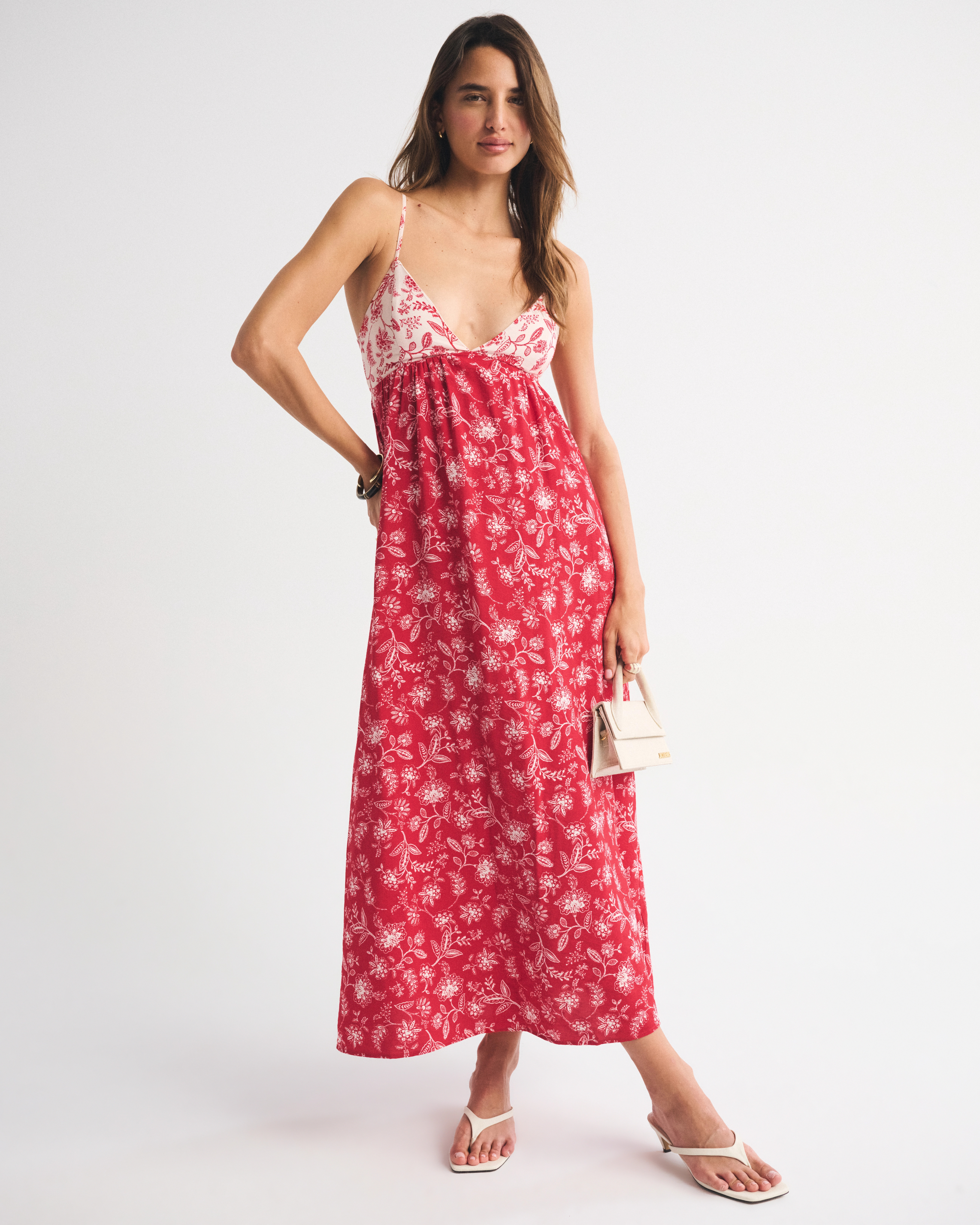 Bra-Free Clasp-Back Flowy Maxi Dress | Abercrombie & Fitch (US)