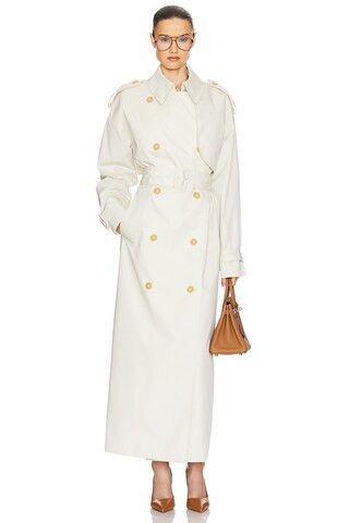 Helsa Classic Oversized Trench in Ivory from Revolve.com | Revolve Clothing (Global)