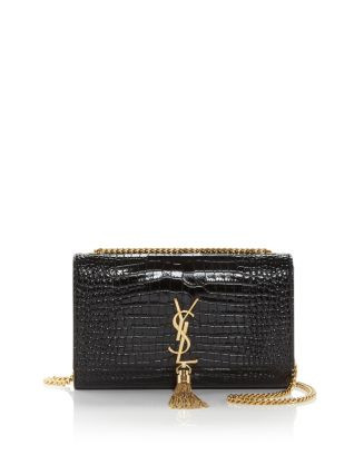 Kate Medium Tassel Shoulder Bag in Croc Embossed Leather | Bloomingdale's (US)
