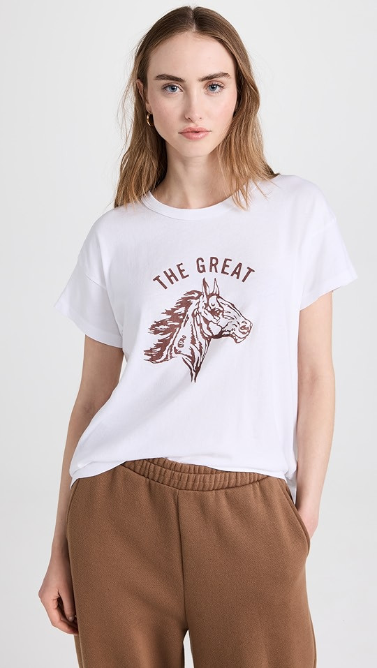 The Boxy Crew Tee with Bronco Graphic | Shopbop