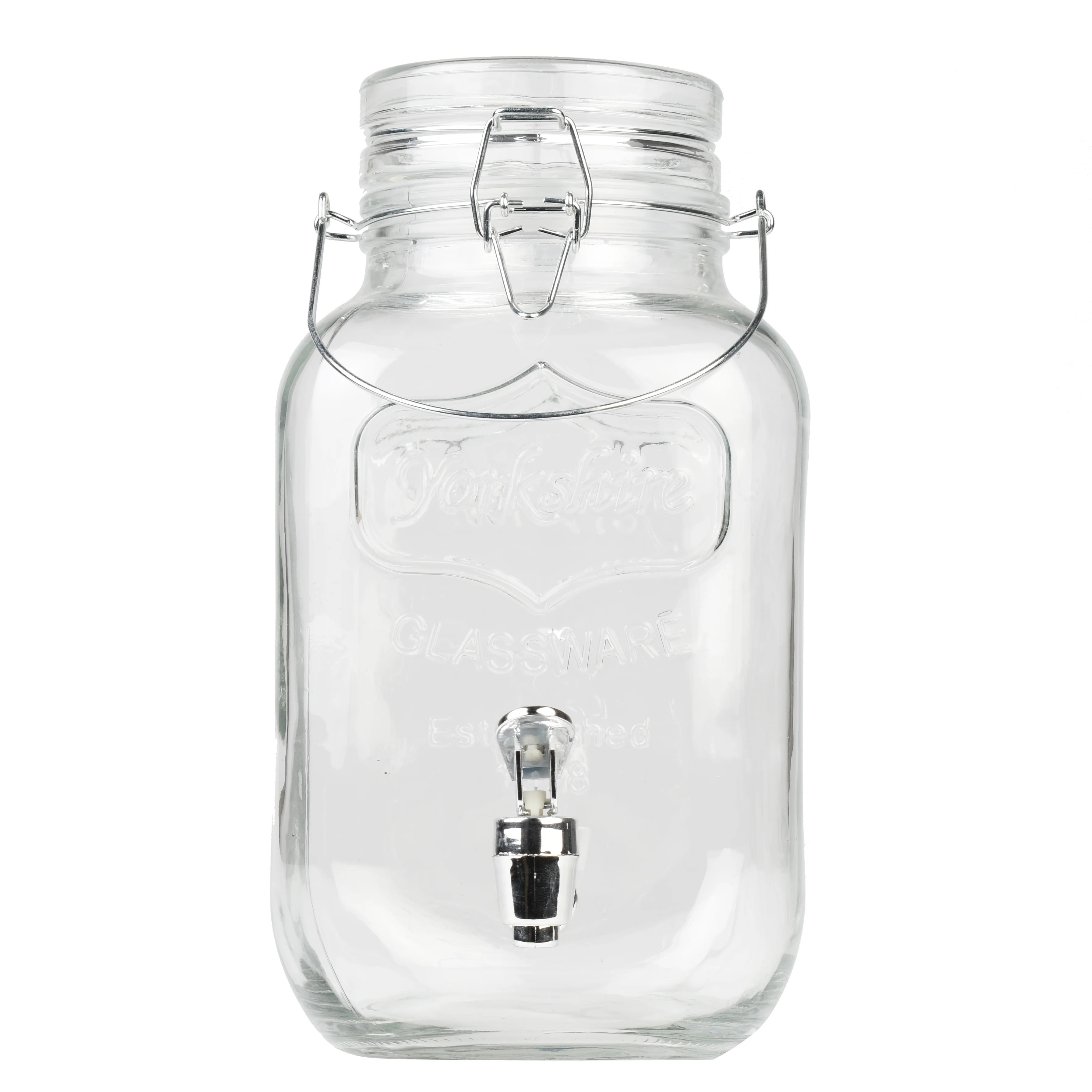 Mainstays Yorkshire Clear Glass 1 Gallon Sun Tea Jar with Hermetic Sealed Lid | Walmart (US)