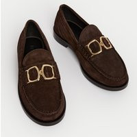 M&S Collection Women's Suede Trim Loafers - 6.5 - Brown, Brown | Marks & Spencer (UK)
