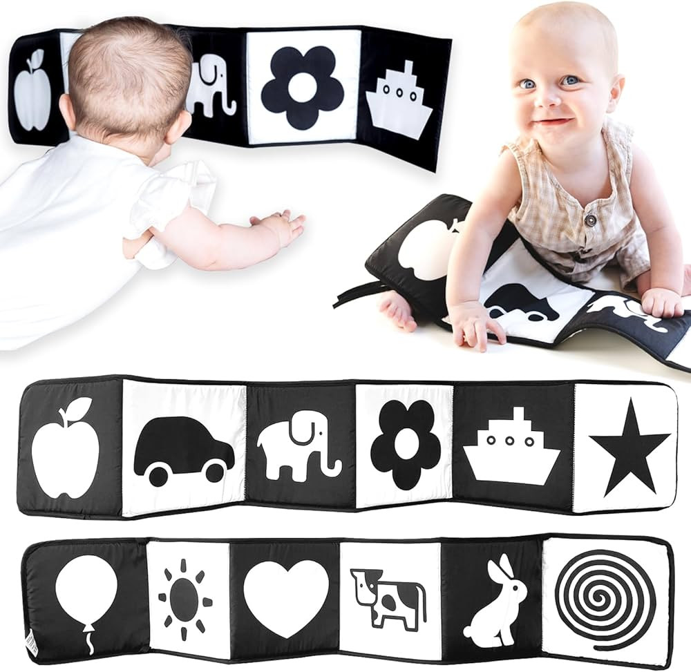 Spiggly Black and White High Contrast Soft Baby Book – Newborn Toy for 0-3 Months Visual and Br... | Amazon (US)