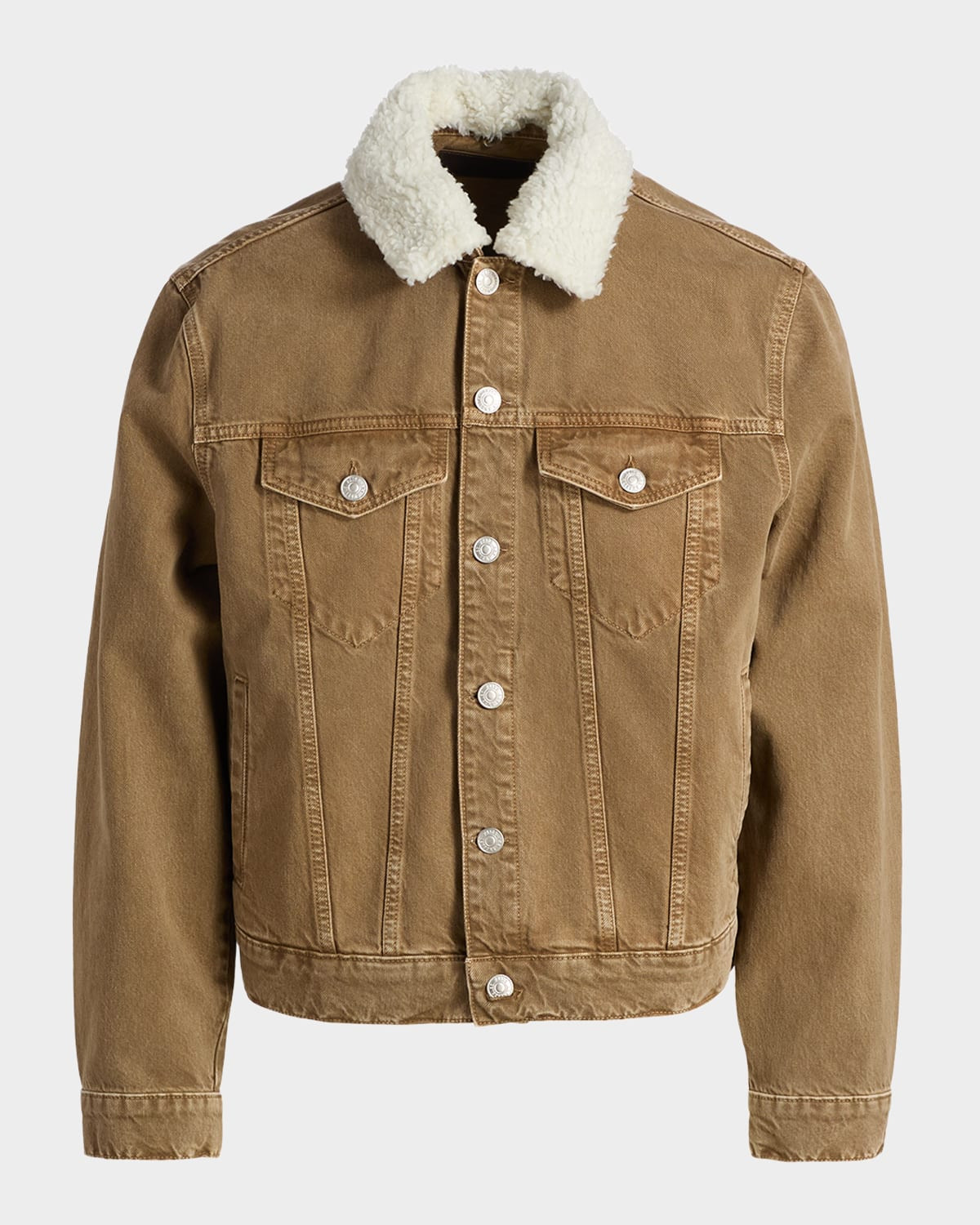 Men's Erickson Sherpa-Collar Denim Jacket | Neiman Marcus