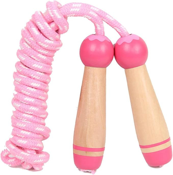 Jump Rope for Kids, TIENO 7 Feet Wooden Handle Jumping Ropes, Adjustable Skipping Rope for Boys a... | Amazon (US)